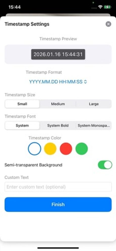 Timetag Camera — 照片上的实时时间戳水印