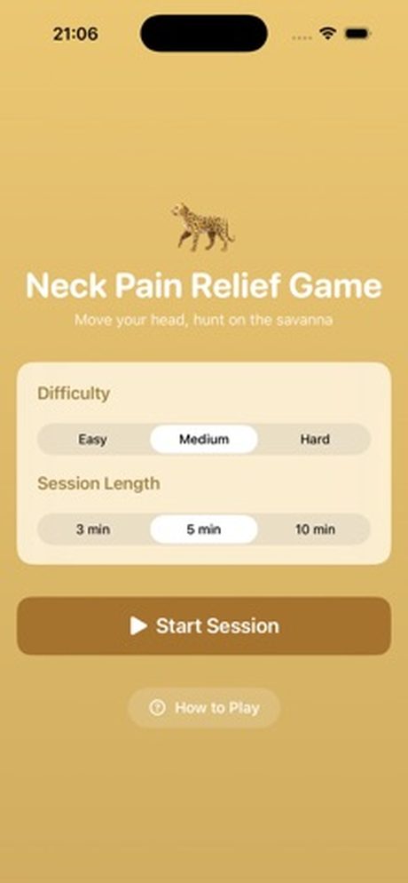 Neck Pain Relief Game — ARKit 头部追踪锻炼游戏