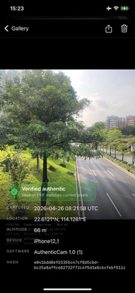 AuthenticCam: Real Photo Proof Screenshots 3