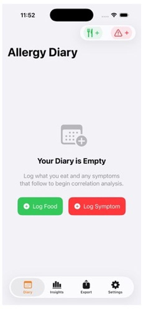 AllergyFoodDiary Screenshots 2