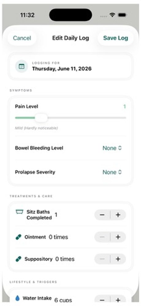HemorrhoidCareLog Screenshots 4