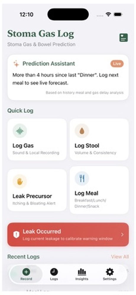 Stoma Gas & Sound Log Screenshots 1