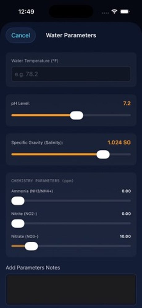 Aquarium Care Log 应用截图 3